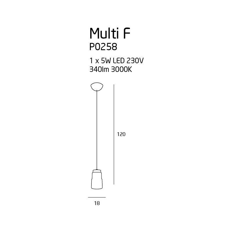 MAXLIGHT P0258 LAMPA WISZĄCA MULTI F | LED ZINTEGROWANY
