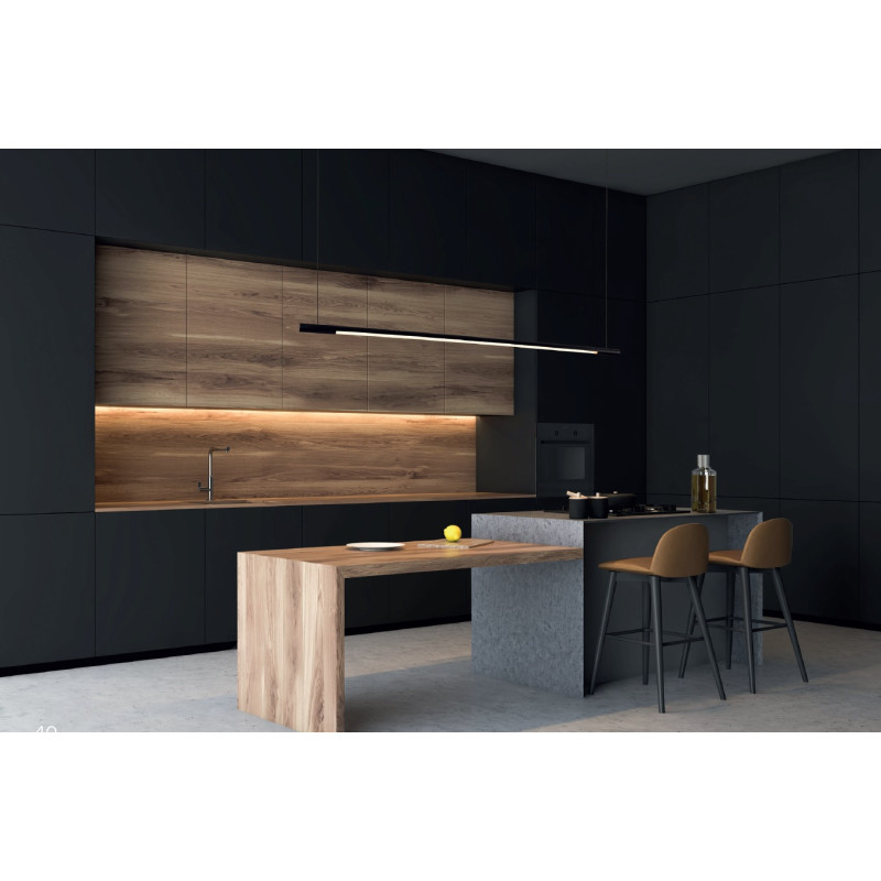 MAXLIGHT P0358D LAMPA WISZĄCA ORGANIC HORIZON 150CM CZARNA Ś