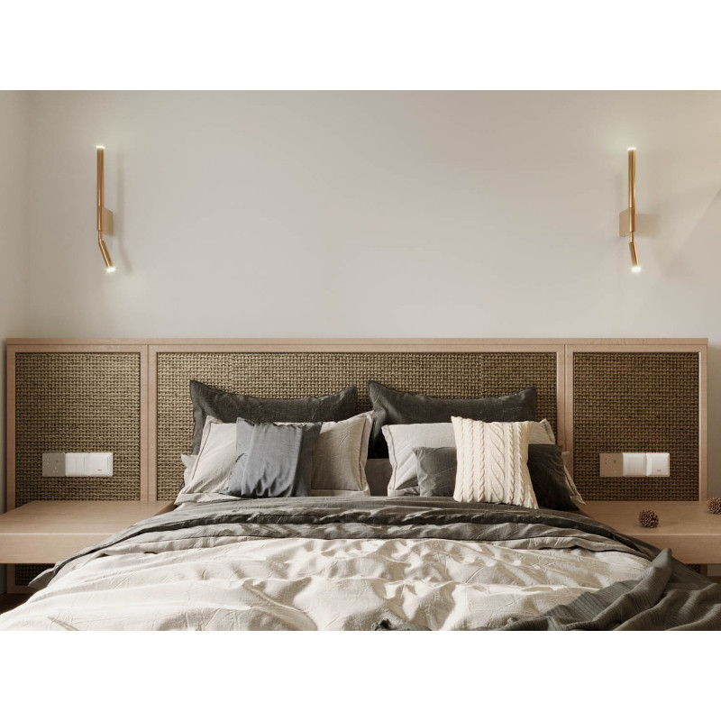 MAXLIGHT W0340 ORGANIC I | Kinkiet | 2 W | IP20 | Złoty