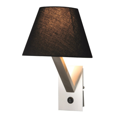 MAXLIGHT 5103W/BLNM KINKIET ORLANDO CZARNY SATYNA | E27