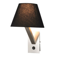 MAXLIGHT 5103W/BLNM KINKIET ORLANDO CZARNY SATYNA | E27