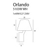 MAXLIGHT 5103W/WHNM KINKIET ORLANDO BIAŁY SATYNA | E27 MAXLIGHT 5103W/WHNM KINKIET ORLANDO BIAŁY SATYNA | E27