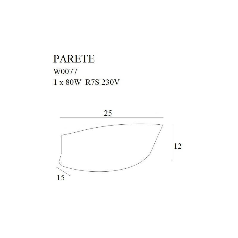 MAXLIGHT W0077 KINKIET PARETE CZERWONY, 80W R7S | R7S MAXLIGHT W0077 KINKIET PARETE CZERWONY, 80W R7S | R7S