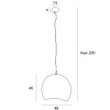 MAXLIGHT P0533 LAMPA WISZĄCA PIERRE 48CM | 15.0 W | 0.0 lm