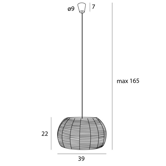 MAXLIGHT P0583 LAMPA WISZĄCA PRASLIN I | E27 | 15.0 W | IP20 MAXLIGHT P0583 LAMPA WISZĄCA PRASLIN I | E27 | 15.0 W | IP20