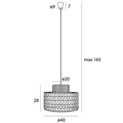 MAXLIGHT P0587 LAMPA WISZĄCA RAFFLE | E27 | 15.0 W | IP20