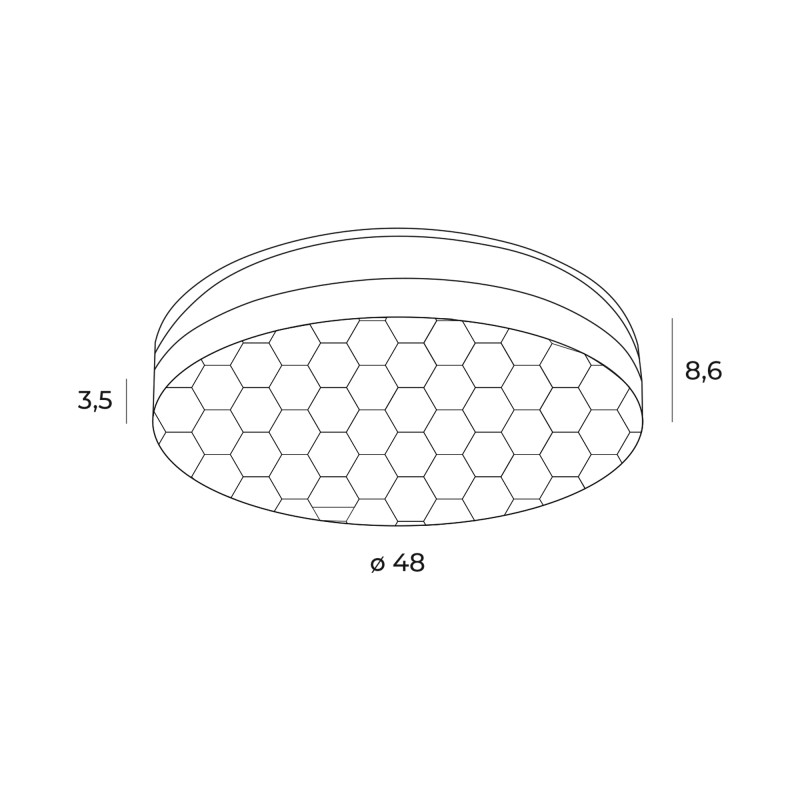 MAXLIGHT C0218 PLAFON SEKKO | LED ZINTEGROWANY | 54.0 W