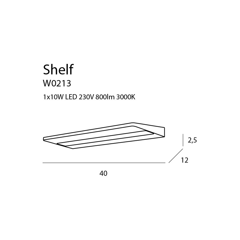 MAXLIGHT W0213 KINKIET SHELF, 10W | LED ZINTEGROWANY MAXLIGHT W0213 KINKIET SHELF, 10W | LED ZINTEGROWANY