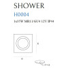 MAXLIGHT H0004 OPRAWA WPUSTOWA SHOWER IP54 | GU4/MR11