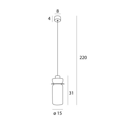 MAXLIGHT P0602 LAMPA WISZĄCA SIGNATURE B AMBER GLASS