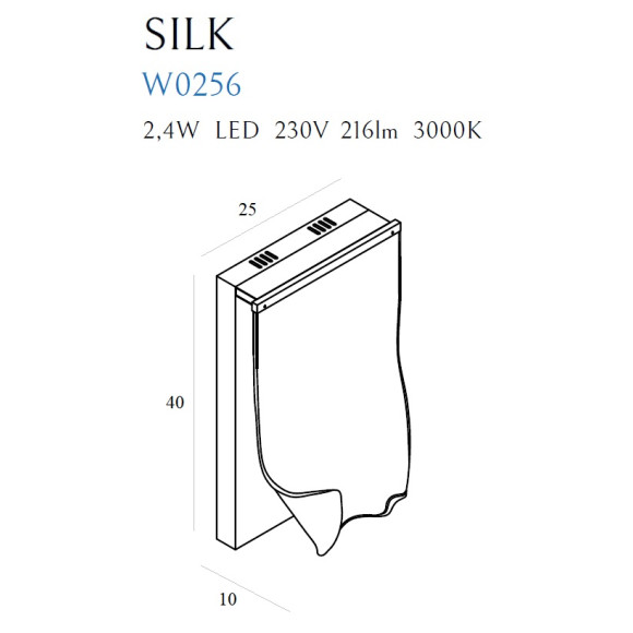 MAXLIGHT W0256 SILK | Kinkiet | IP20 | chrom