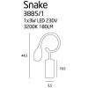 MAXLIGHT 3885/1 SNAKE KINKIET, 3W | LED ZINTEGROWANY | IP20