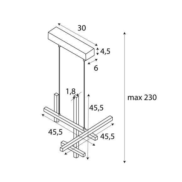 MAXLIGHT P0546 SOHO | Lampa wisząca | 27 W | IP20 | Czarny