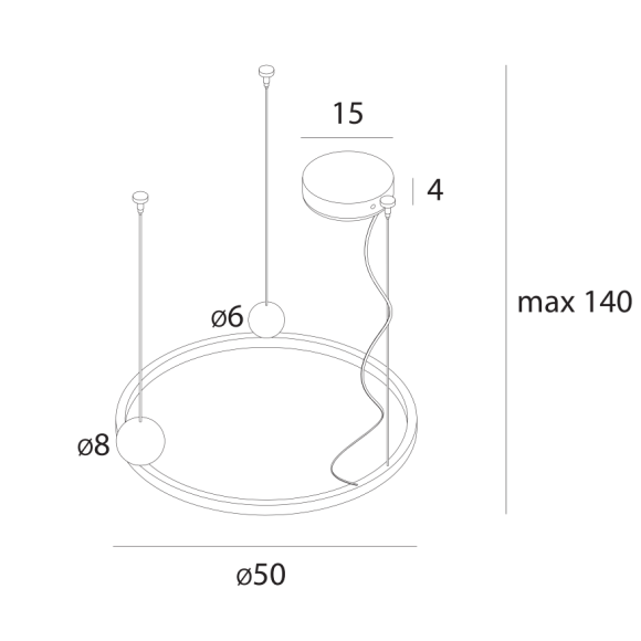 MAXLIGHT P0613 SOLARIS | Lampa wisząca | 35 W | IP20 | Czarny