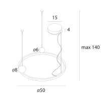 MAXLIGHT P0613 LAMPA WISZĄCA SOLARIS | 35.0 W | IP20