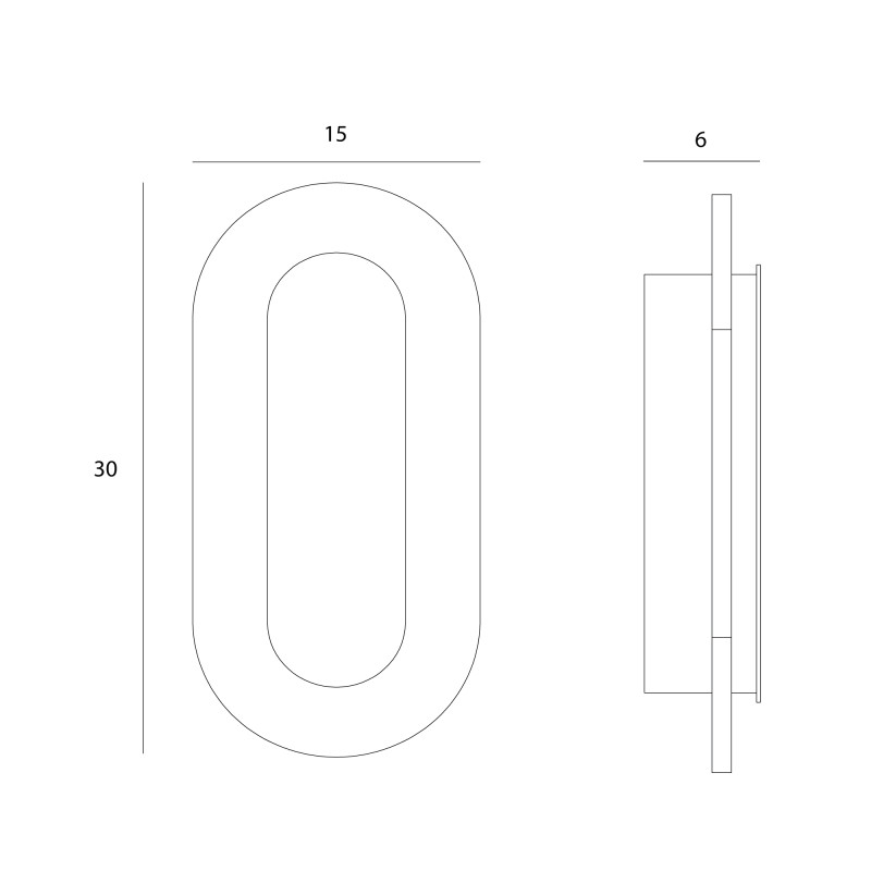 MAXLIGHT W0393 TRAVERTINO OVAL 10W | Kinkiet | IP20