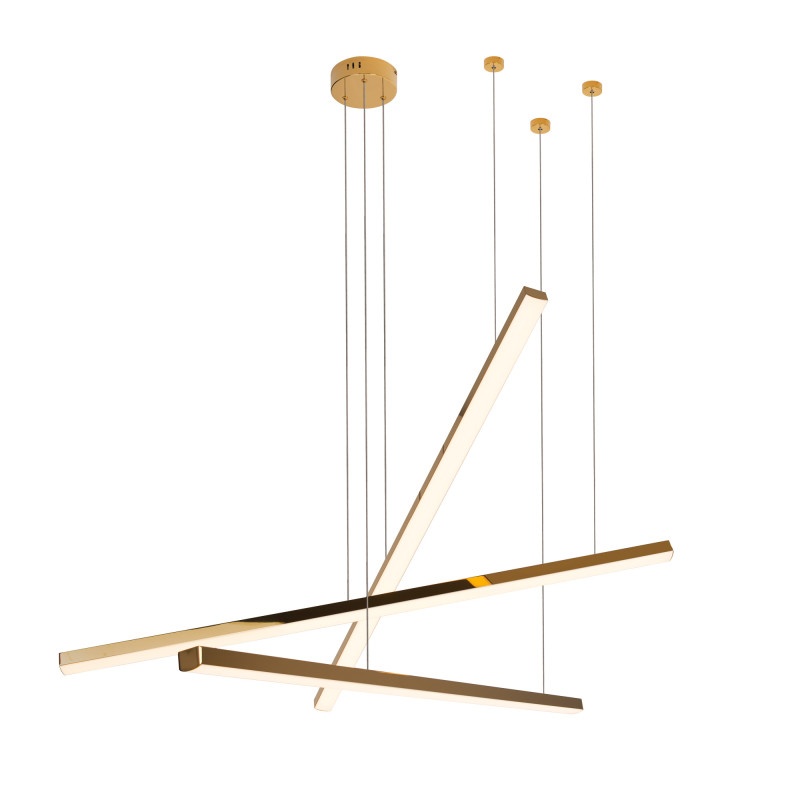 MAXLIGHT P0426D TRIO 3 | Lampa wisząca | 36 W | IP20 | złoty