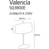 MAXLIGHT SQ380DE/W LAMPA STOŁOWA VALENCIA ECRU | E14 | 0.0 W MAXLIGHT SQ380DE/W LAMPA STOŁOWA VALENCIA ECRU | E14 | 0.0 W