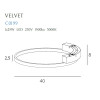 MAXLIGHT C0199 VELVET 25W | Plafon | 25 W | IP20 | Czarny