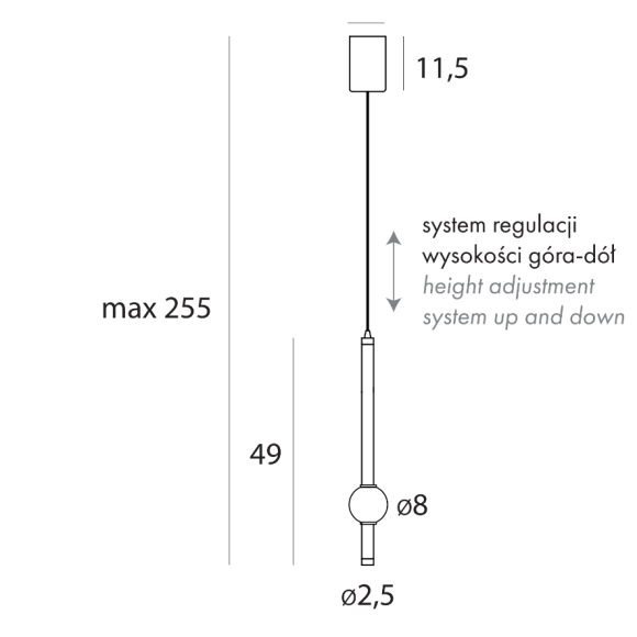 MAXLIGHT P0611 VERDES | Lampa wisząca | IP20 | CZARNY