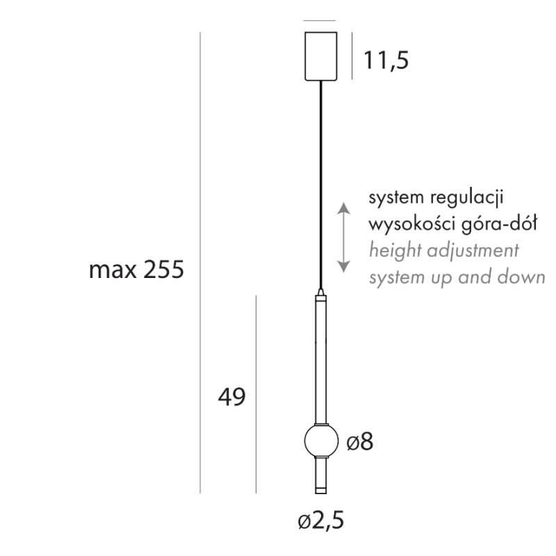 MAXLIGHT P0611 VERDES | Lampa wisząca | IP20 | CZARNY