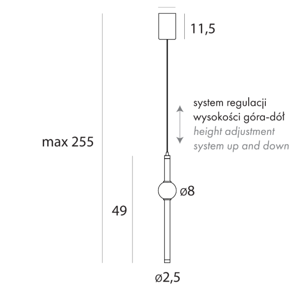 MAXLIGHT P0612 VERDES | Lampa wisząca | IP20 | CZARNY