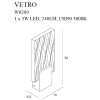 MAXLIGHT W0289 VETRO | Kinkiet | 3 W | IP20 | Złoty
