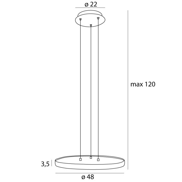 MAXLIGHT P0556 LAMPA WISZĄCA VIK 48CM | LED ZINTEGROWANY MAXLIGHT P0556 LAMPA WISZĄCA VIK 48CM | LED ZINTEGROWANY