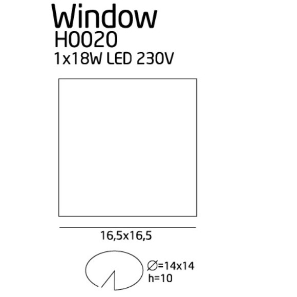 MAXLIGHT H0020 OPRAWA OŚWIETL. WINDOW IP44 MAXLIGHT H0020 OPRAWA OŚWIETL. WINDOW IP44