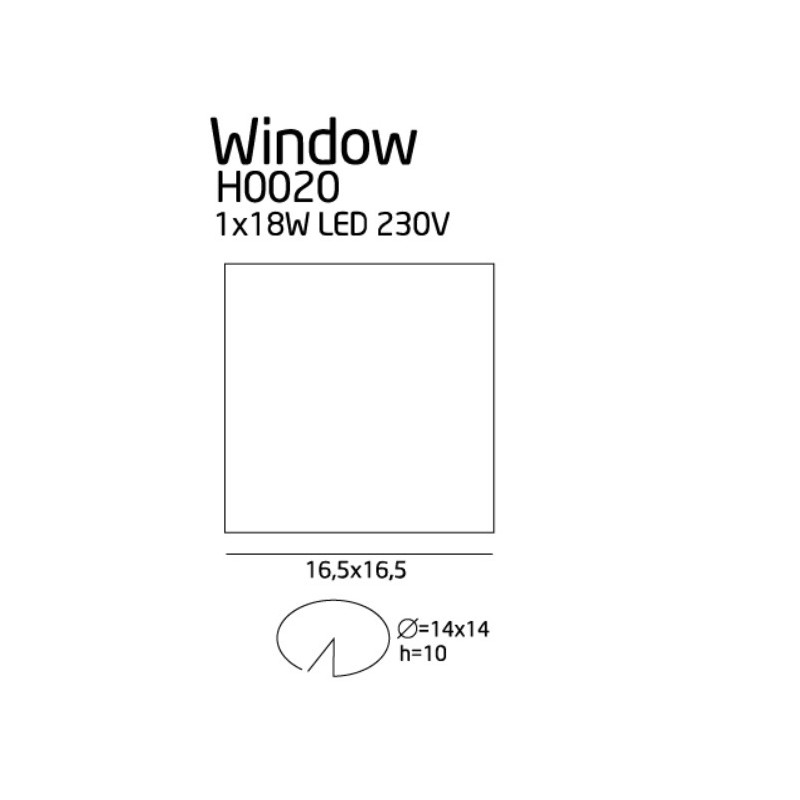 MAXLIGHT H0020 OPRAWA OŚWIETL. WINDOW IP44