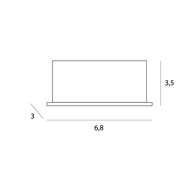 MAXLIGHT H0134 X | Oprawa wpustowa | 4 W | IP20 | BIAŁY+CZARNY