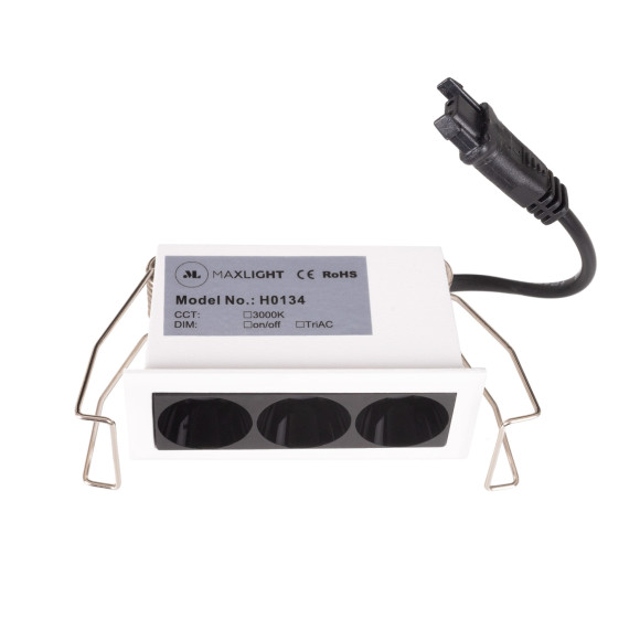 MAXLIGHT H0134 X | Oprawa wpustowa | 4 W | IP20 | BIAŁY+CZARNY