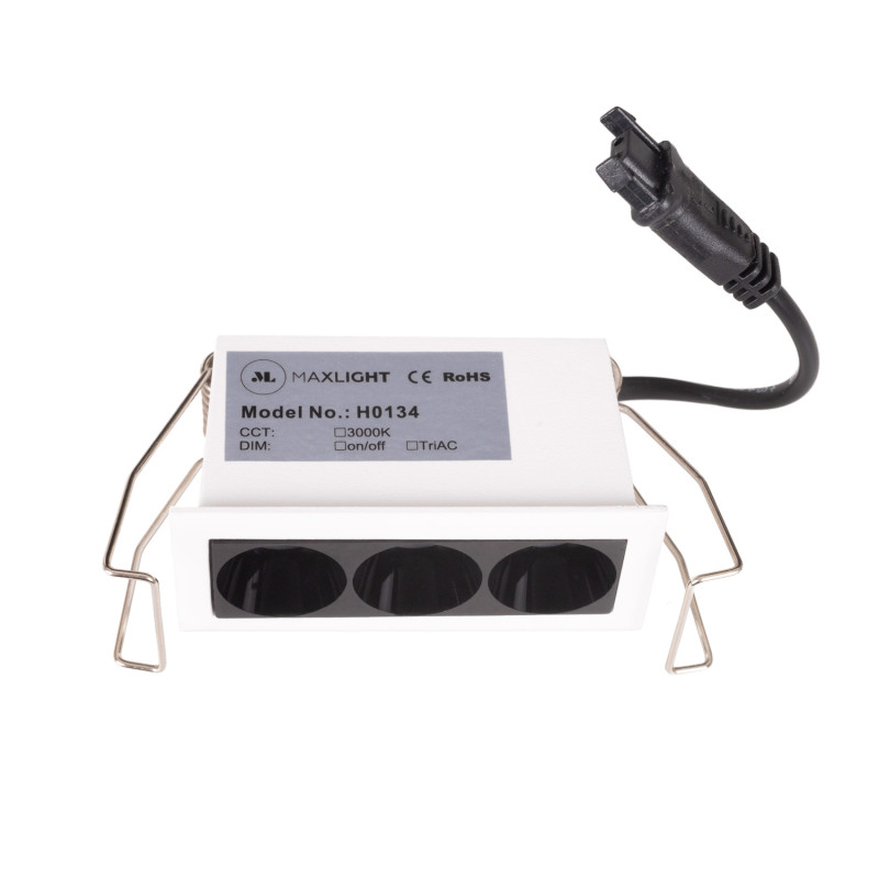 MAXLIGHT H0134 X | Oprawa wpustowa | 4 W | IP20 | BIAŁY+CZARNY