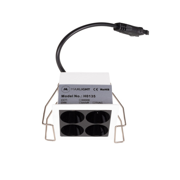 MAXLIGHT H0135 X | Oprawa wpustowa | 5 W | IP20 | BIAŁY+CZARNY