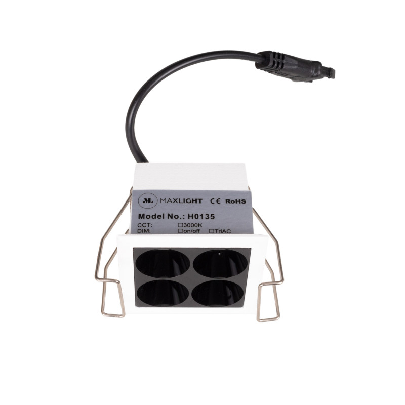 MAXLIGHT H0135 X | Oprawa wpustowa | 5 W | IP20 | BIAŁY+CZARNY