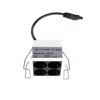 MAXLIGHT H0135 X | Oprawa wpustowa | 5 W | IP20 | BIAŁY+CZARNY