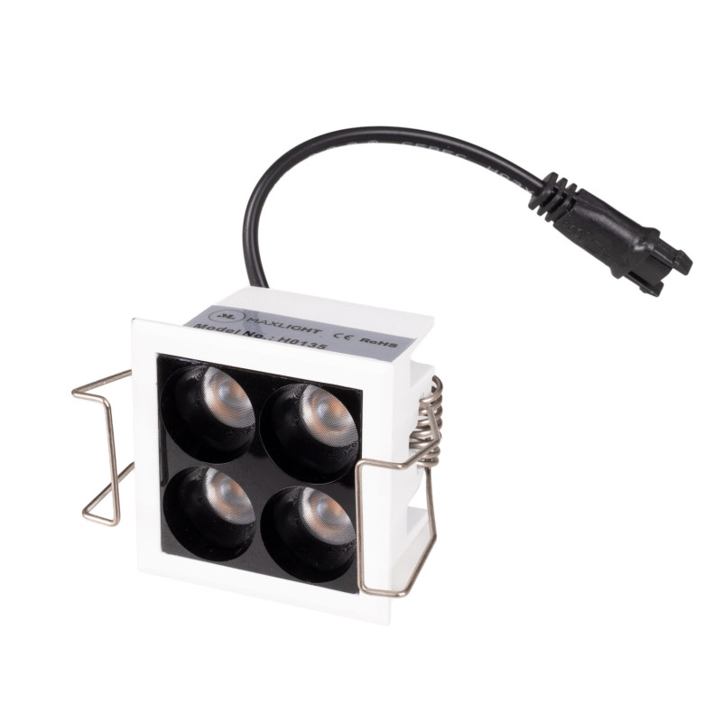 MAXLIGHT H0135 X | Oprawa wpustowa | 5 W | IP20 | BIAŁY+CZARNY