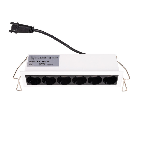 MAXLIGHT H0136 X | Oprawa wpustowa | 8 W | IP20 | BIAŁY+CZARNY