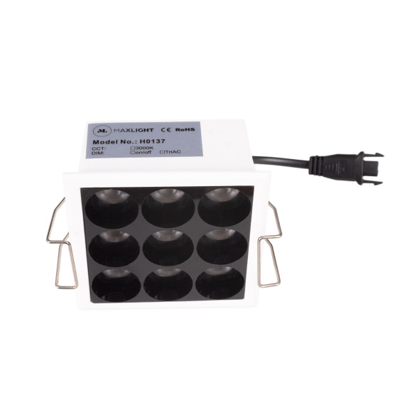 MAXLIGHT H0137 X | Oprawa wpustowa | IP20 | BIAŁY+CZARNY