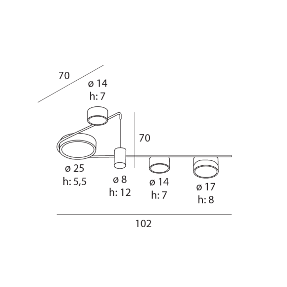 MAXLIGHT C0250 ZUMAIA II | Lampa sufitowa | 32 W | IP20