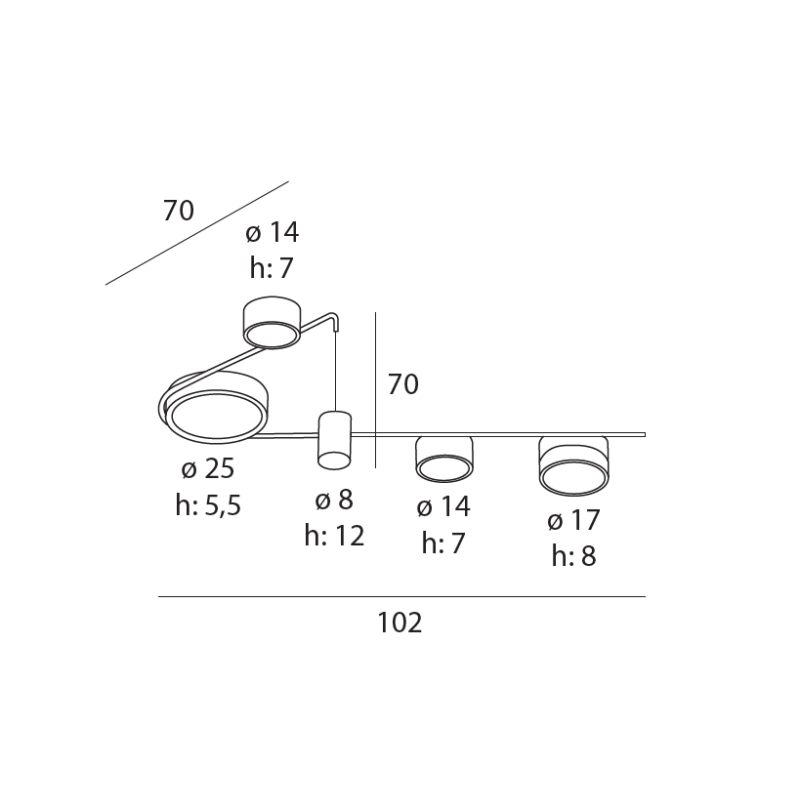 MAXLIGHT C0250 LAMPA SUFITOWA ZUMAIA II | LED ZINTEGROWANY