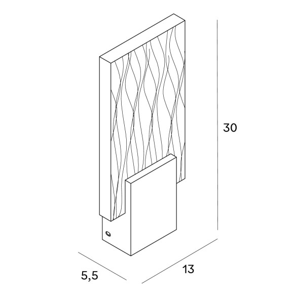 MAXLIGHT W0361 KINKIET VETRO BRUSHED BLACK MAXLIGHT W0361 KINKIET VETRO BRUSHED BLACK