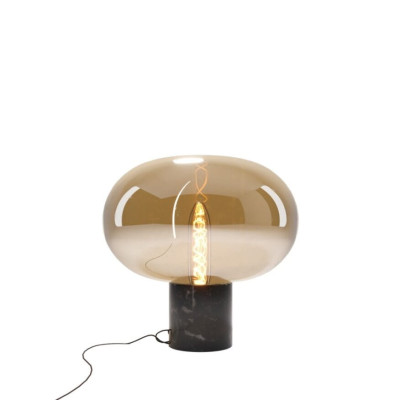 MAXLIGHT T0058 LAMPA STOŁOWA MOONSTONE AMBER GLASS + BLACK M