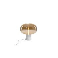 MAXLIGHT T0056 LAMPA STOŁOWA MOONSTONE AMBER GLASS + WHITE M