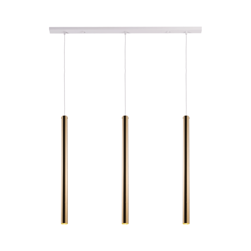 Lampa wisząca Akadi 3 - Mosiądz polerowany-biała (700 mm) 8886 Antigo Lampa wisząca Akadi 3 - Mosiądz polerowany-biała (700 mm) 8886 Antigo