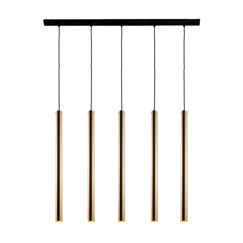 Lampa wisząca Akadi 5 - Mosiądz polerowany-czarna (700 mm) 8887 Antigo Lampa wisząca Akadi 5 - Mosiądz polerowany-czarna (700 mm) 8887 Antigo