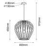 Lampa wisząca Bala - Czarna sklejka (460 mm) 5019 Antigo Lampa wisząca Bala - Czarna sklejka (460 mm) 5019 Antigo
