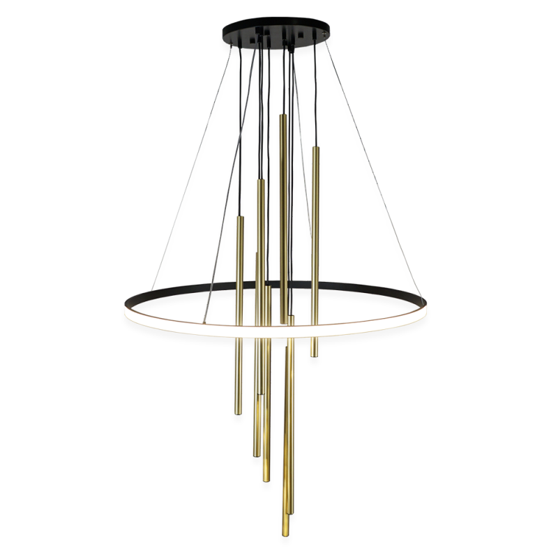 Lampa wisząca Luna - Mosiądz mat-czarna 3000K 8978 Antigo Lampa wisząca Luna - Mosiądz mat-czarna 3000K 8978 Antigo