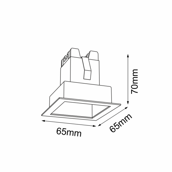 Lampa wpuszczana A - Glare in 1 - Biała 3000K 3040 Antigo