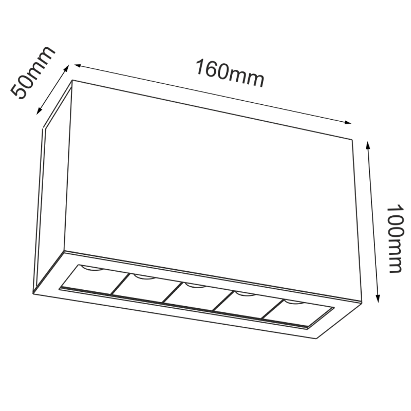 Plafon A - Glare 5 - Biały (100 mm) 3000K 1039 Antigo Plafon A - Glare 5 - Biały (100 mm) 3000K 1039 Antigo